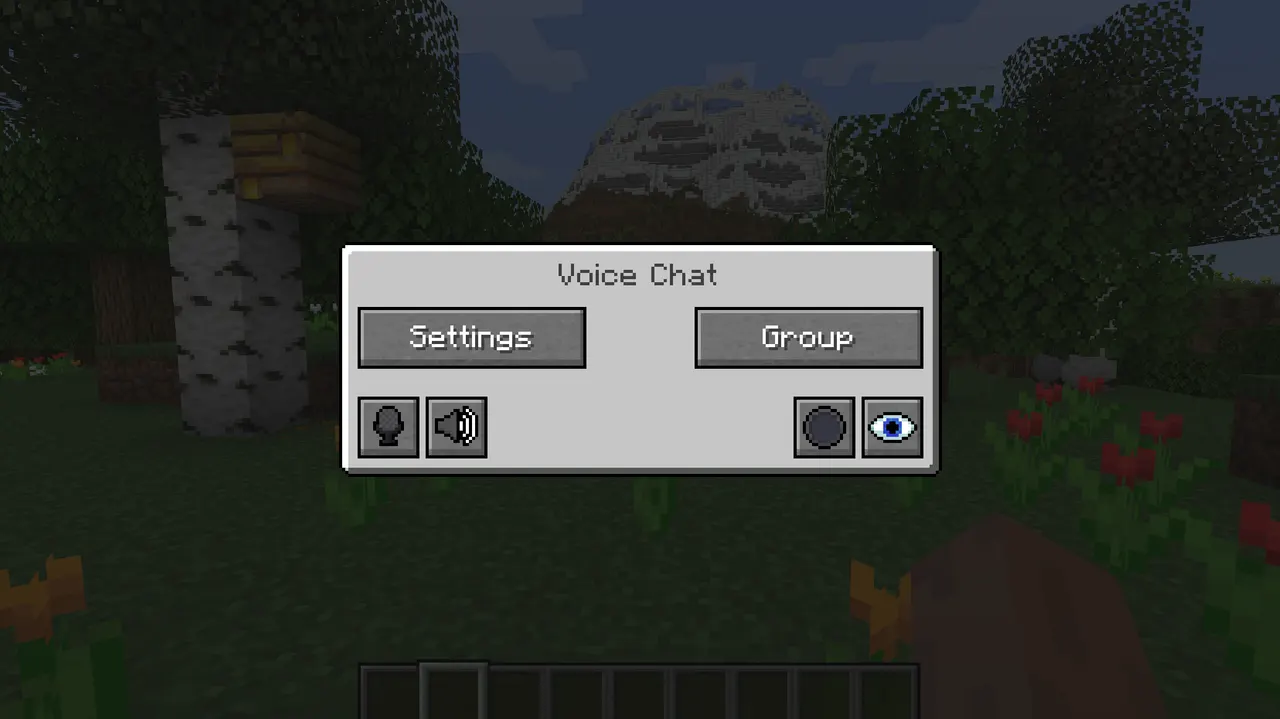 Voice chat menu