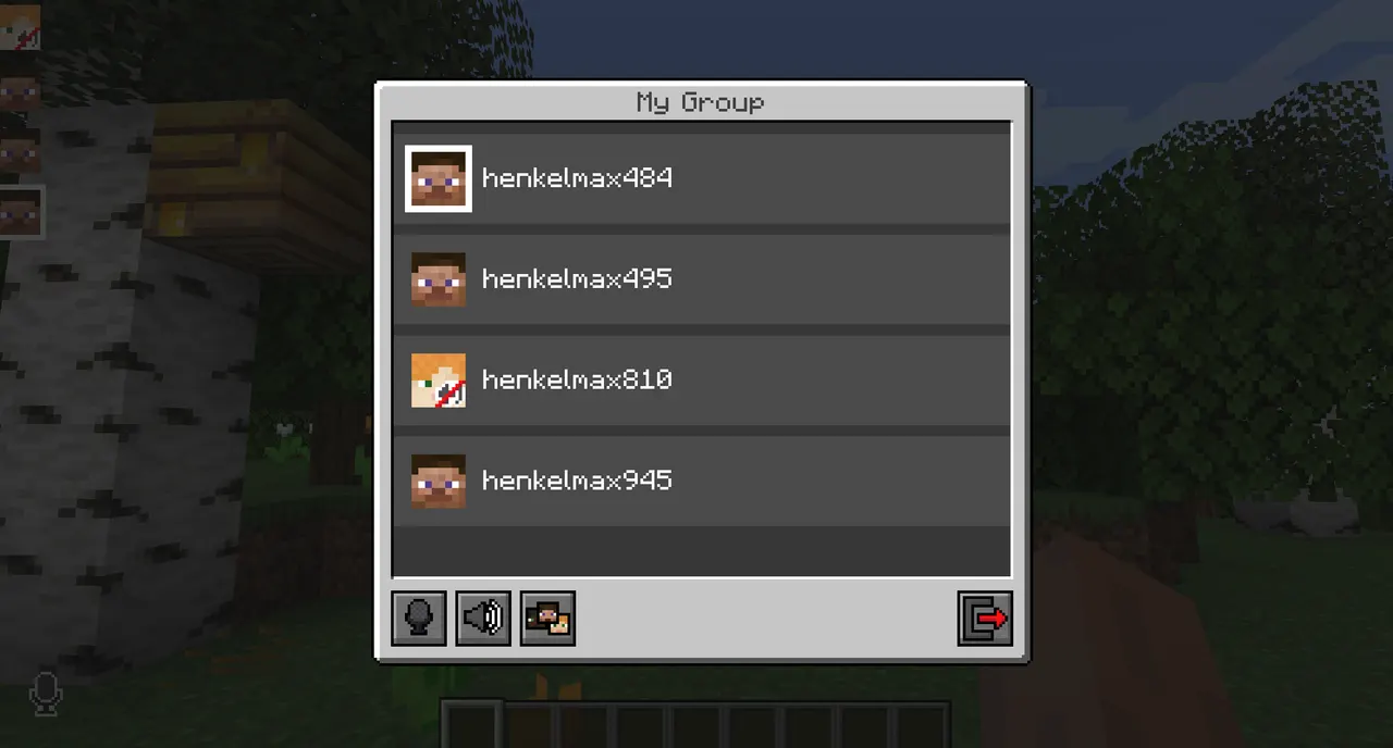 Group menu