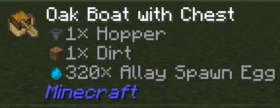 Shows item names in inventory